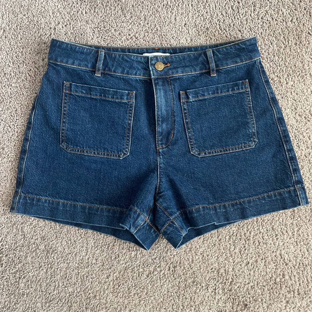 LOFT Palmer Denim Shorts in Bright Medium Stone Wash